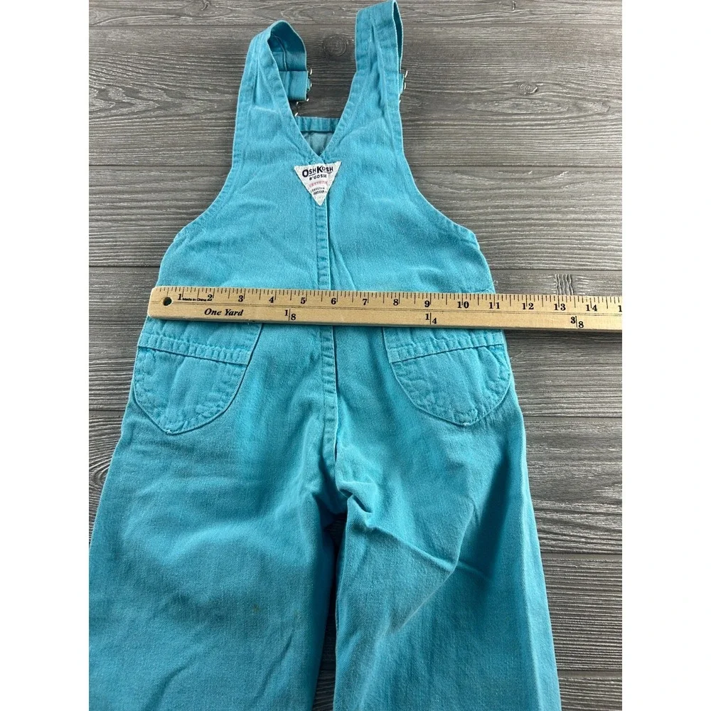 Vintage OshKosh Bgosh Sky Blue Corduroy Overalls Toddler Size 3T Pants Blue